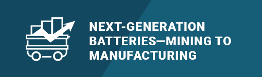 Next-Generation Batteries—Mining to Manufacturing